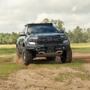 Ford Ranger Raptor Front Bumper - Rival 4x4 - Aluminum w/Winch Mount and Recovery Points - `24-`26